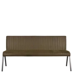 Esszimmer Bank mit Lehne in Oliv Grün Microfaser - Sorellas