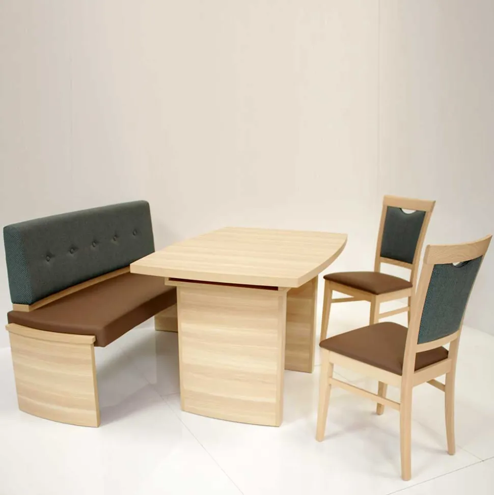 Esszimmer Bankgruppe Vanillin in Esche Dekor (vierteilig)