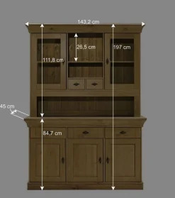 Esszimmer Buffet Mirandesca aus Kiefer teilmassiv