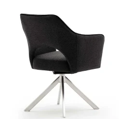 Esszimmer Drehstühle in Grau Stoff - Rirona (2er Set)