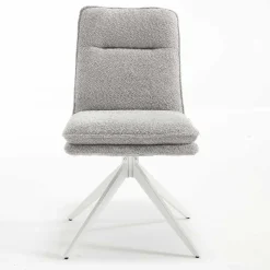 Esszimmer Drehstühle in Grau Boucle - Topra (2er Set)