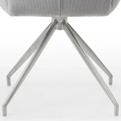 Esszimmer Drehstuhl mit Armlehnen in Hellgrau - Chiety