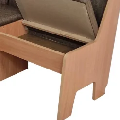 Esszimmer Eckbank Gruppe in Braun - Virenzio (vierteilig)