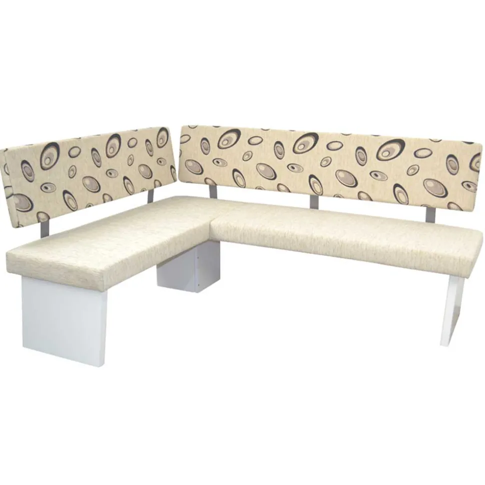 Esszimmer Eckbank in Beigegrau und Weiß - Montuna