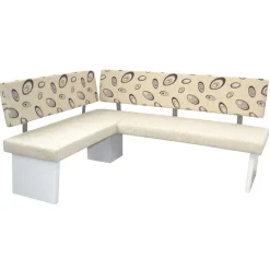 Esszimmer Eckbank in Beigegrau und Weiß - Montuna