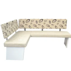 Esszimmer Eckbank in Beigegrau und Weiß - Montuna