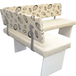 Esszimmer Eckbank in Beigegrau und Weiß - Montuna