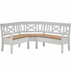 Esszimmer Eckbank Lugon aus Kiefer Weiß massiv