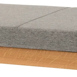 Esszimmer Eichenholz Bank mit Polster Grau - Zyreano