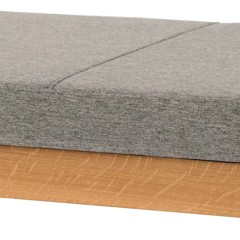 Esszimmer Eichenholz Bank mit Polster Grau - Zyreano