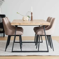 Esszimmer Esstisch aus White Wash Eiche - Ledicatos