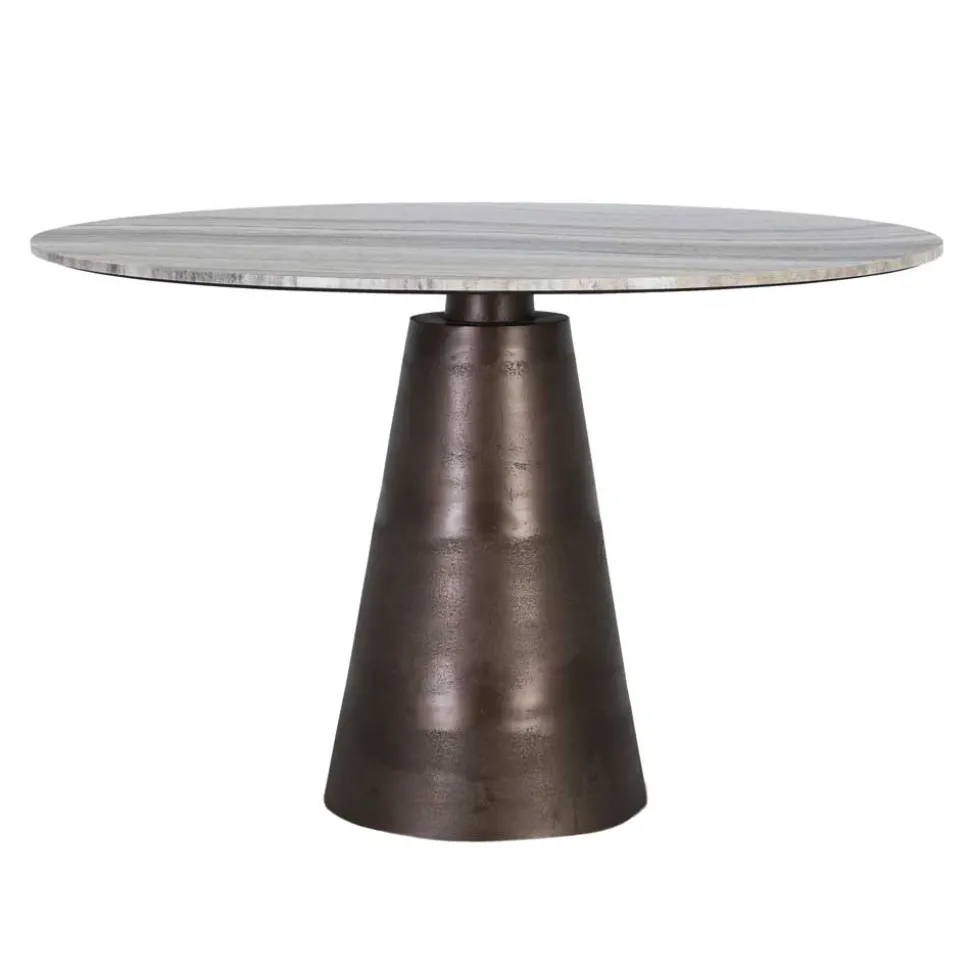 Esszimmer Marmortisch in Weiß Grau - Oscinion