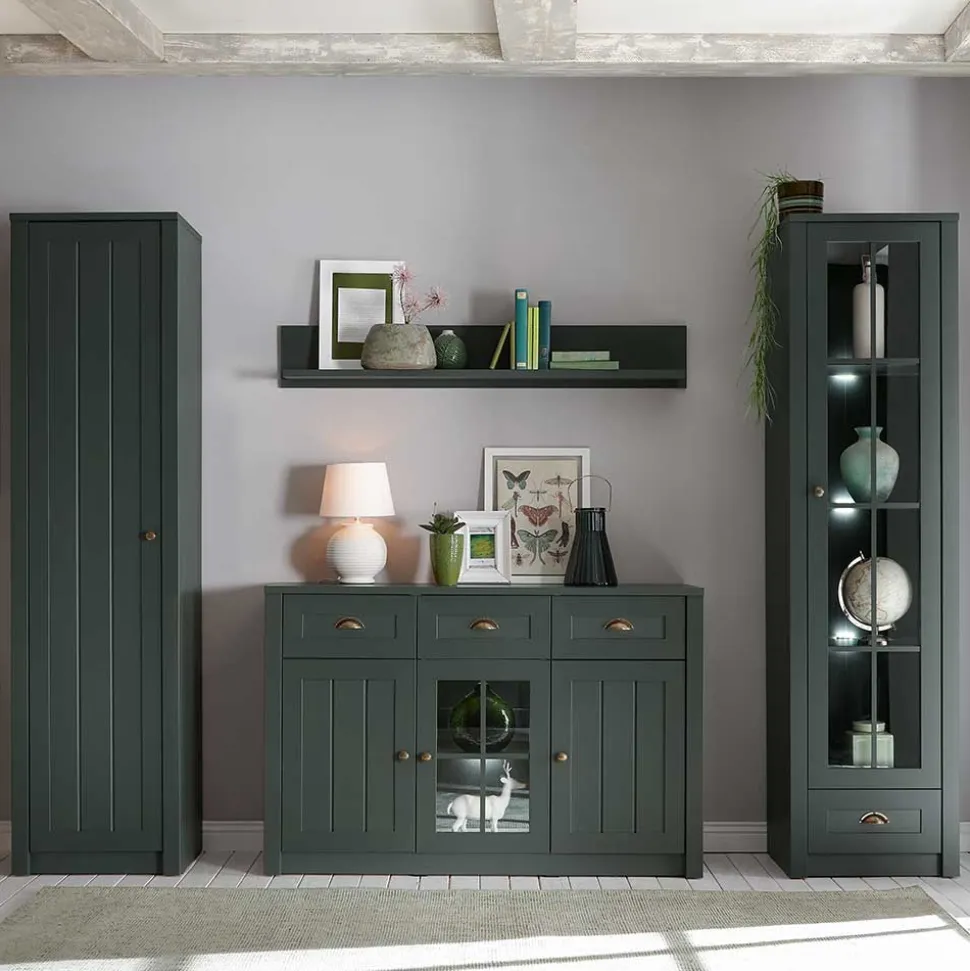 Esszimmer Möbel Set in Dunkelgrün - Niestov (vierteilig)