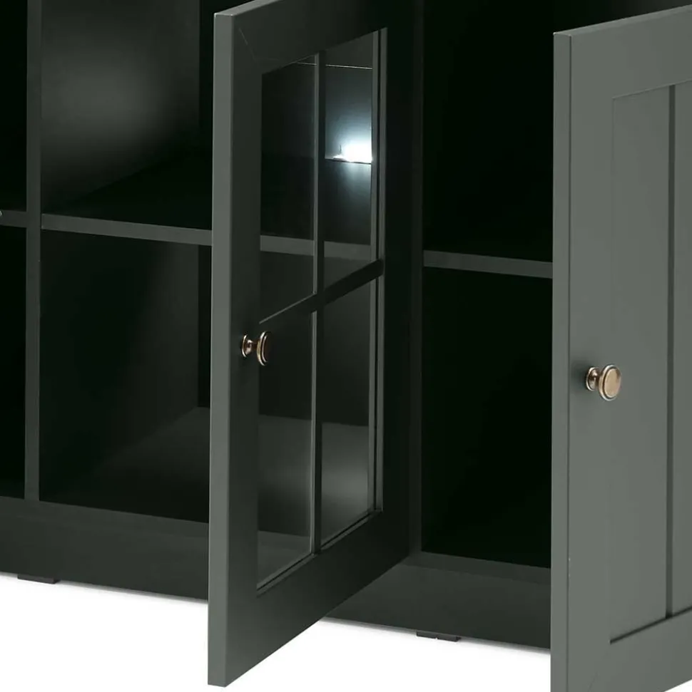 Esszimmer Möbel Set in Dunkelgrün - Niestov (vierteilig)