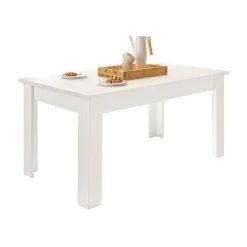 Esszimmer Möbel Set in weißer Holzoptik Pinie - Liancos (vierteilig)