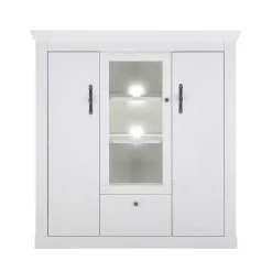 Esszimmer Möbel Set in weißer Holzoptik Pinie - Liancos (vierteilig)