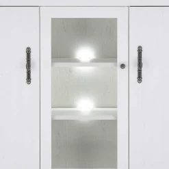 Esszimmer Möbel Set in weißer Holzoptik Pinie - Liancos (vierteilig)