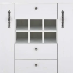 Esszimmer Möbel Set in weißer Holzoptik Pinie - Liancos (vierteilig)