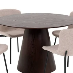 Esszimmer Möbelset mit rundem Tisch - Crystono (fünfteilig)