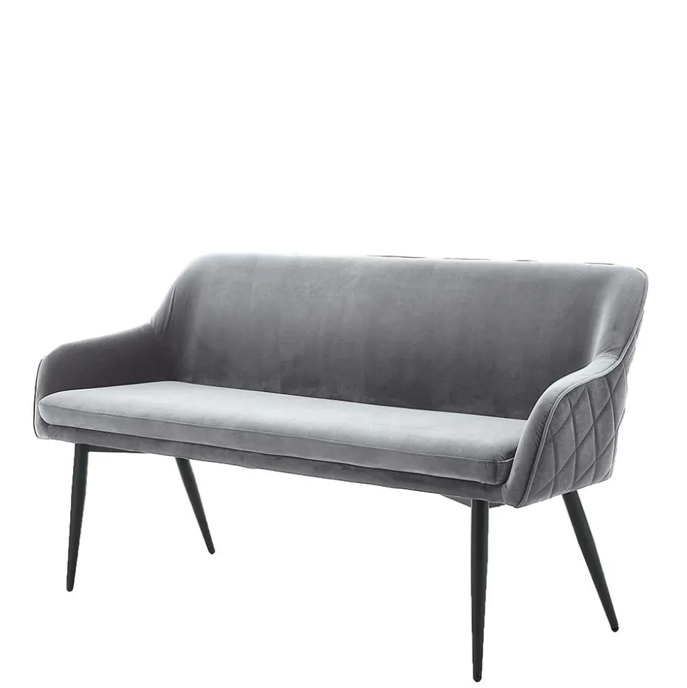 Esszimmer Polsterbank in Grau mit Schwarz - Setta