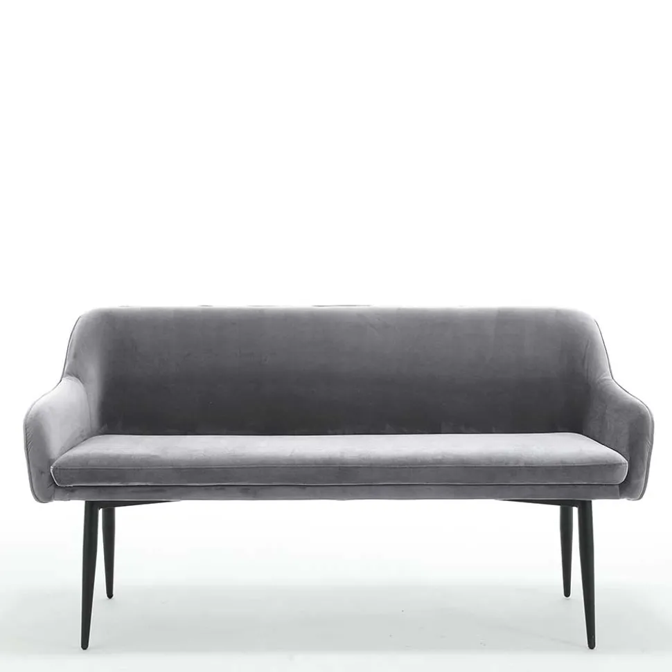 Esszimmer Polsterbank in Grau mit Schwarz - Setta