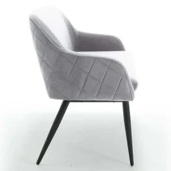 Esszimmer Polsterbank in Grau mit Schwarz - Setta