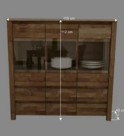 Esszimmer Sideboard Nadalia aus Wildeiche Massivholz