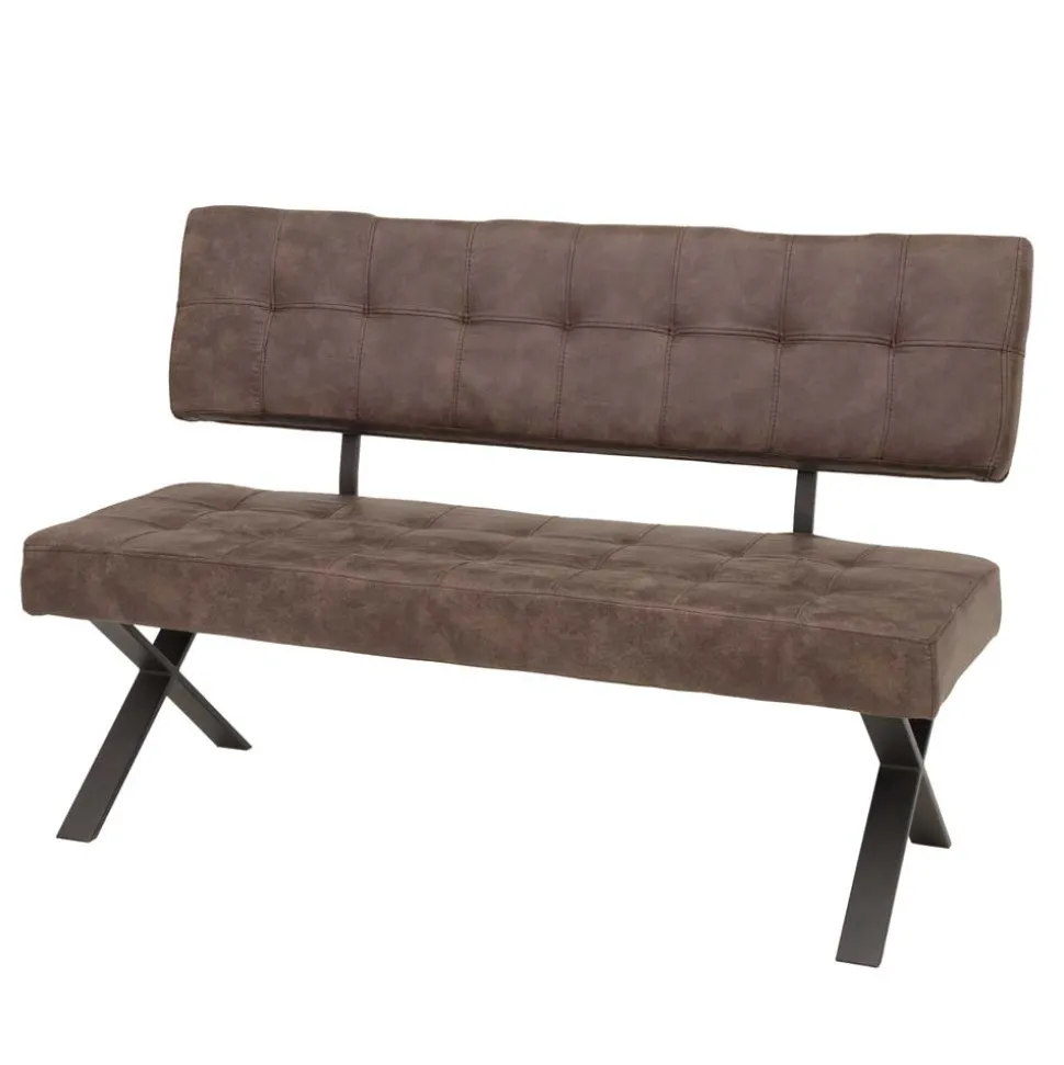 Esszimmer Sitzbank Laticio in Braun Microfaser
