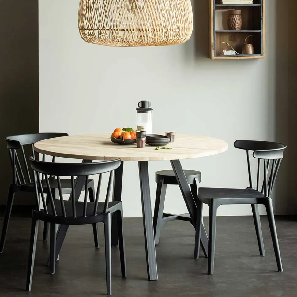 Esszimmer Stapelstuhl in Schwarz - Excellenta (2er Set)