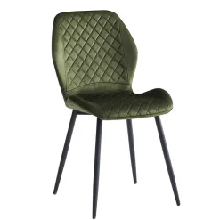 Esszimmer Stuhlset in Dunkelgrün - Yalley (4er Set)