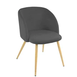 Esszimmer Tischsessel in Anthrazit - Tuzara (2er Set)