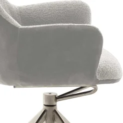 Esszimmer-Armlehnenstuhl in Lichtgrau - Delamaro (2er Set)