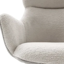 Esszimmer-Armlehnenstuhl in Lichtgrau - Delamaro (2er Set)