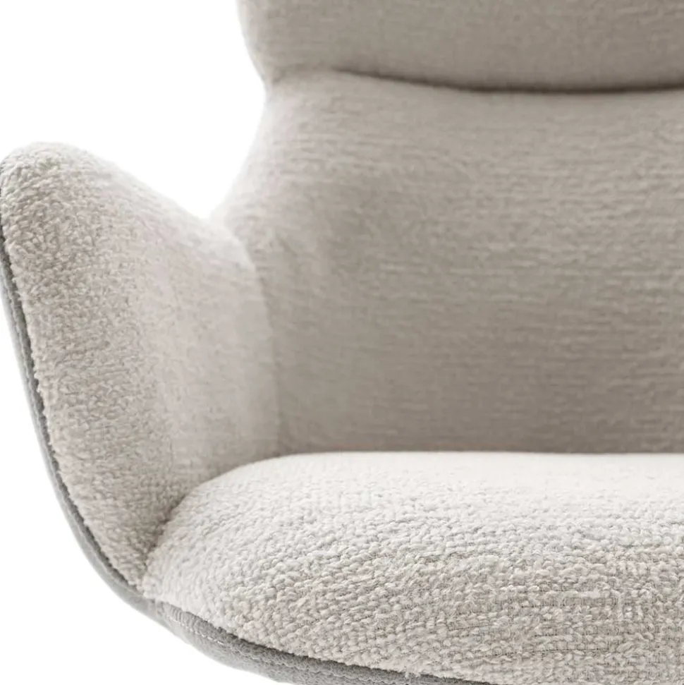 Esszimmer-Armlehnenstuhl in Lichtgrau - Delamaro (2er Set)