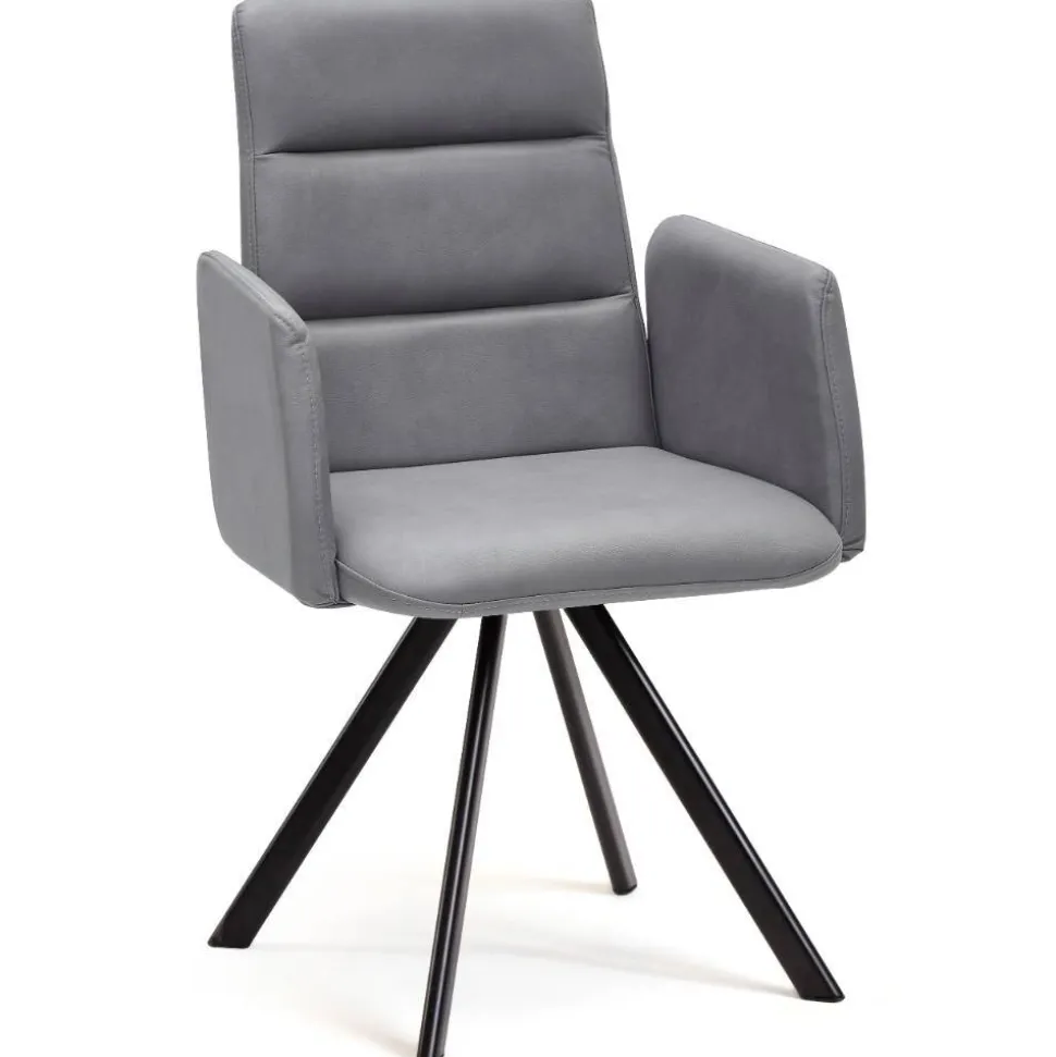 Esszimmer-Armlehnenstuhl in Hellgrau - Vanimarias