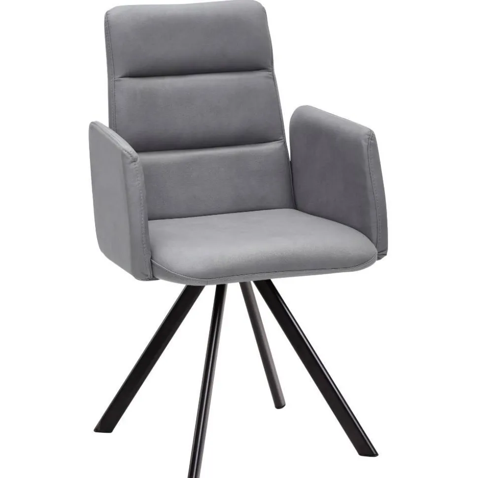 Esszimmer-Armlehnenstuhl in Hellgrau - Vanimarias