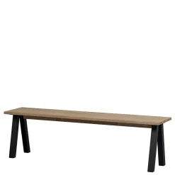 Esszimmerbank aus Eiche und Metall - Besi