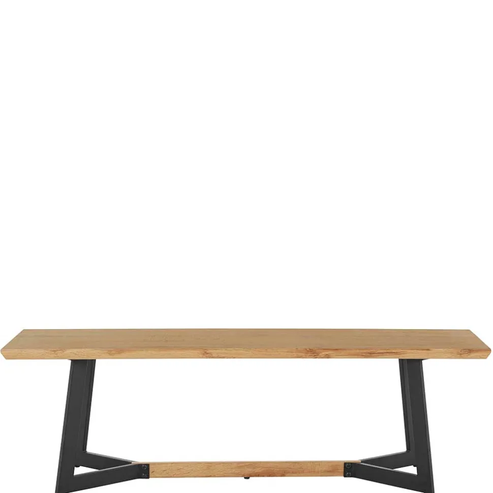 Esszimmerbank in Eiche Optik mit Schwarz - Yasmina