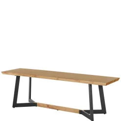 Esszimmerbank in Eiche Optik mit Schwarz - Yasmina