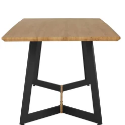 Esszimmerbank in Eiche Optik mit Schwarz - Yasmina