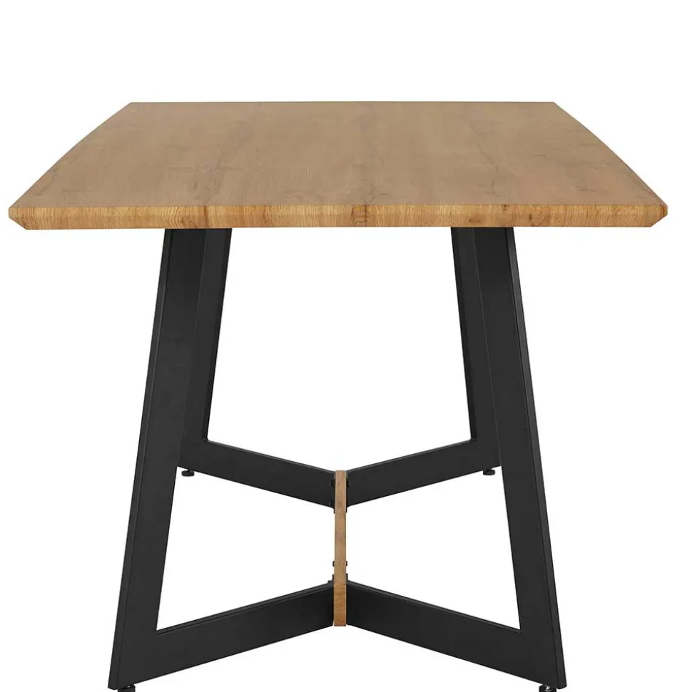 Esszimmerbank in Eiche Optik mit Schwarz - Yasmina