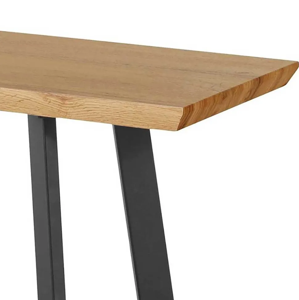 Esszimmerbank in Eiche Optik mit Schwarz - Yasmina