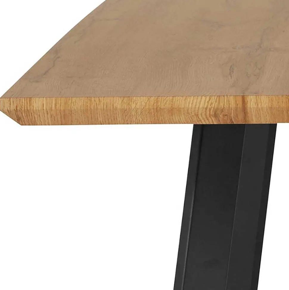 Esszimmerbank in Eiche Optik mit Schwarz - Yasmina