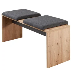 Esszimmerbank in Wildeiche & Dunkelgrau - Kuetra