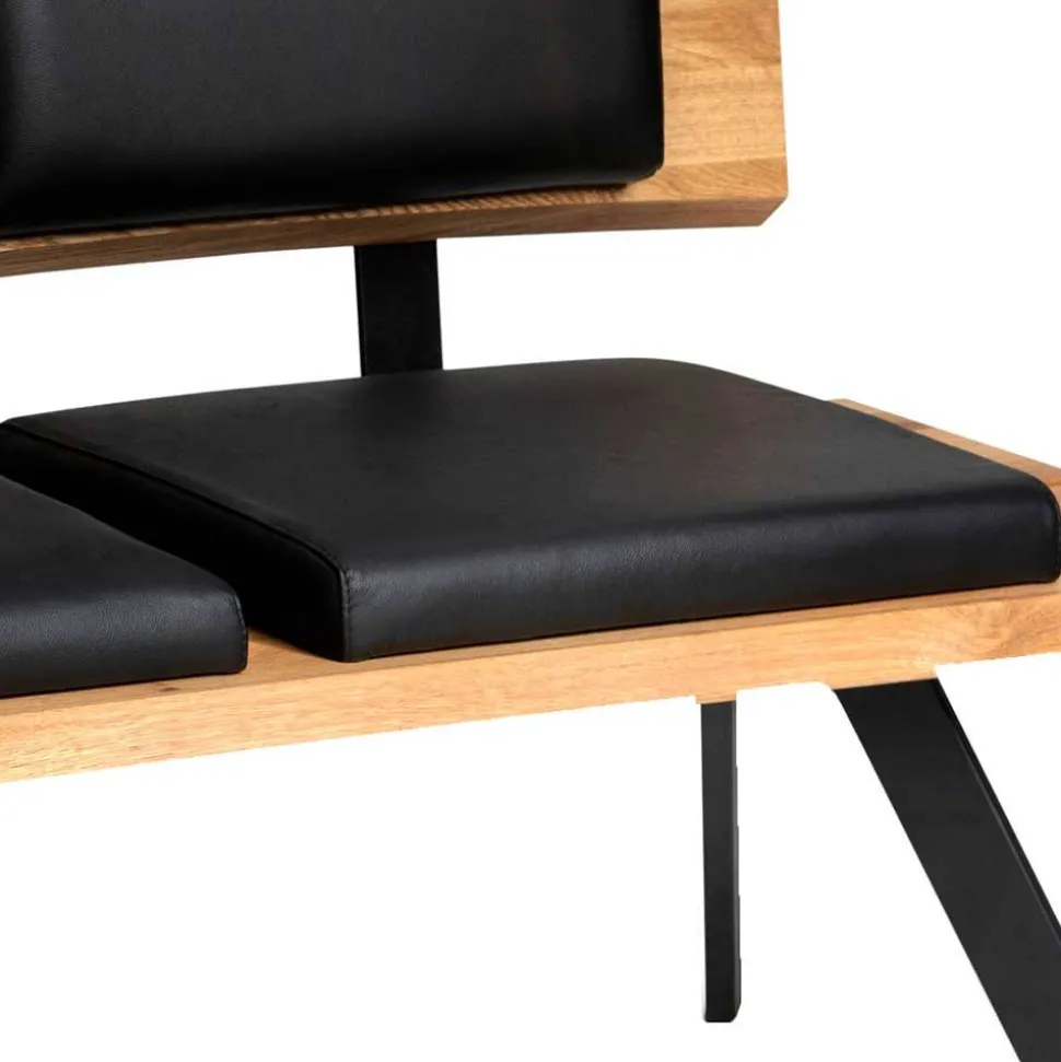 Esszimmerbank mit Rückenlehne in Wildeiche - Piton