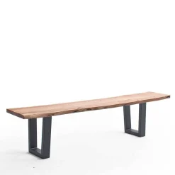 Esszimmerbank mit Trapez-Bügelbeinen Anthrazit - Ramino