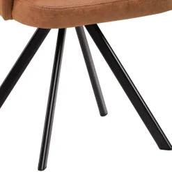 Esszimmer-Drehsessel in Cognac Braun - Sucrela