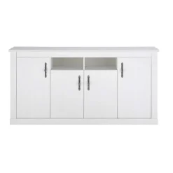 Esszimmereinrichtung in weißer Holzoptik Pinie - Liancos (dreiteilig)