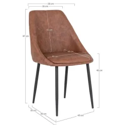 Esszimmergruppe in Braun & Schwarz - Pigaro (siebenteilig)