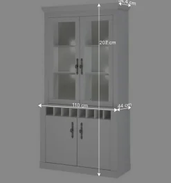 Esszimmermöbel Kombi in weißer Holzoptik Pinie - Liancos (vierteilig)